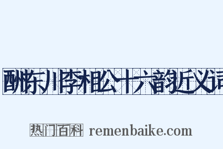 酬东川李相公十六韵近义词是什么意思的图片